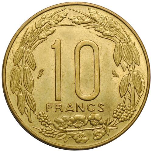 Монета 10 франков 1969 Камерун