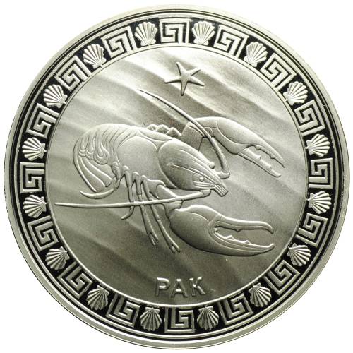Монета 5 долларов 2012 ММД Знаки зодиака Рак Токелау