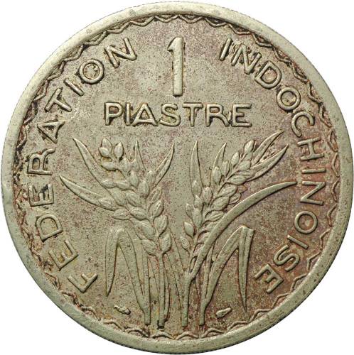 Монета 1 пиастр 1947 Французский Индокитай