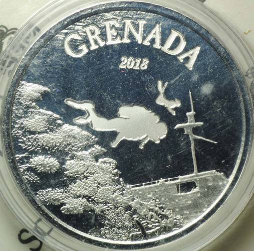 Монета 2 доллара 2018 Гренада Восточные Карибы