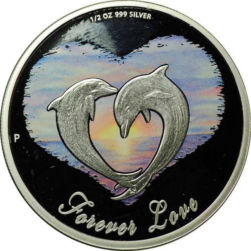 Монета 50 центов 2013 Любовь навсегда Тувалу