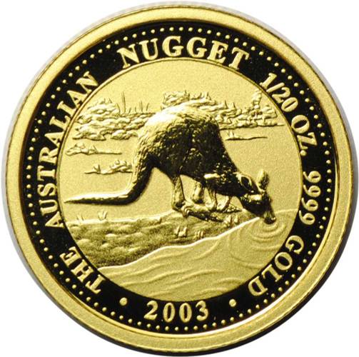 Монета 5 долларов 2003 Австралийский самородок Кенгуру Австралия