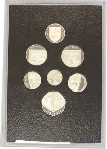 Набор монет 2008 Королевский герб (щит) серебро Великобритания
