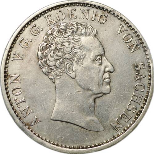 Монета 1 талер 1828 Антон Саксония Германия