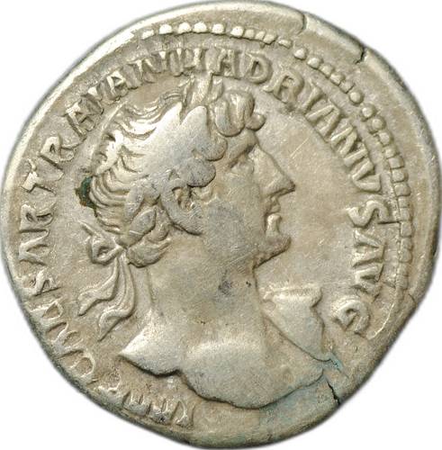 Монета Денарий 119-122 Адриан (117-138) Салус Римская Империя