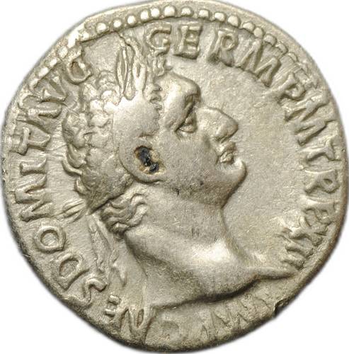 Монета Денарий 95-96 Домициан (81-96) Минерва Римская Империя