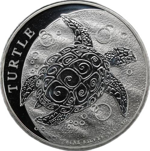 Монета 2 доллара 2018 Черепаха Бисса Ниуэ