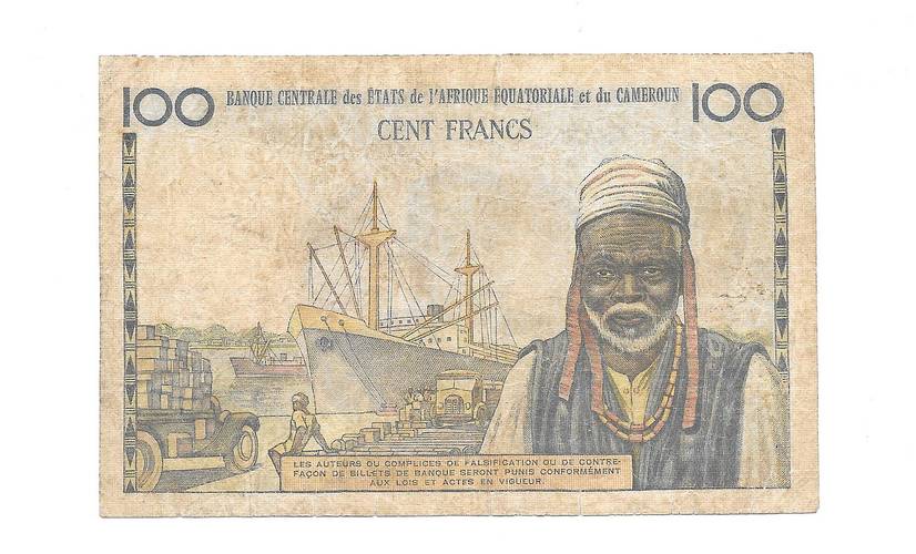 Банкнота 100 франков 1957 Камерун