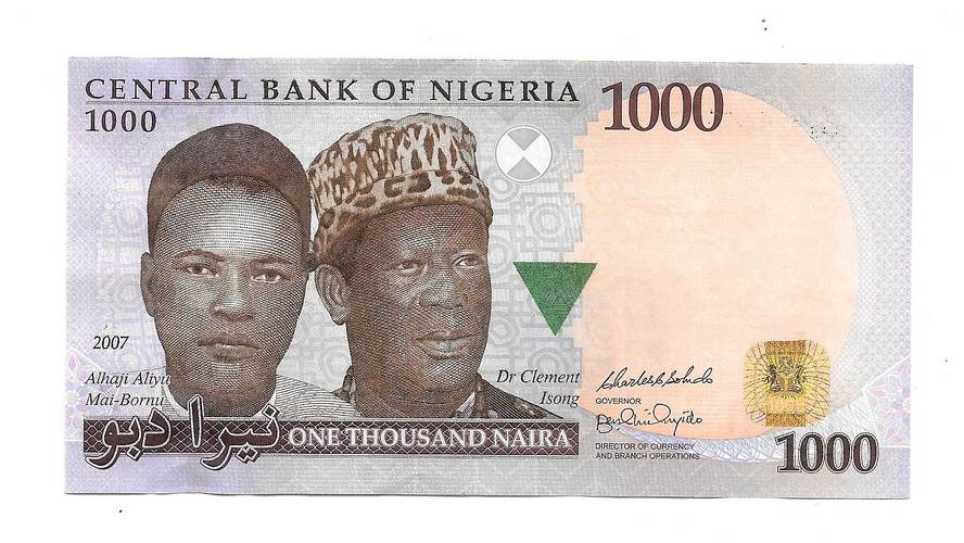 Банкнота 1000 найра 2007 Нигерия