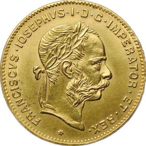 Монета 4 флорина - 10 франков 1892 Австрия