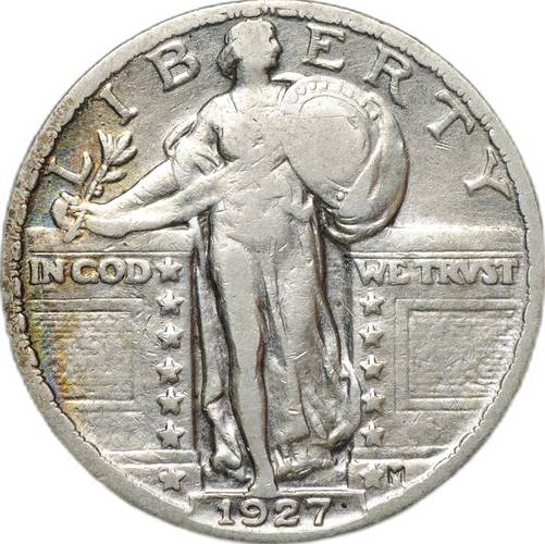 Монета Квотер (1/4 доллара) 1927 США