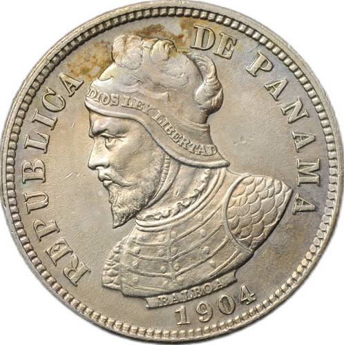 Монета 10 сентесимо 1904 Панама