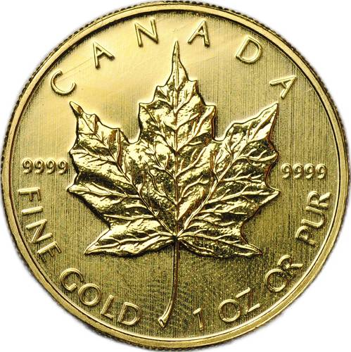 Монета 50 долларов 2010 Кленовый лист Канада