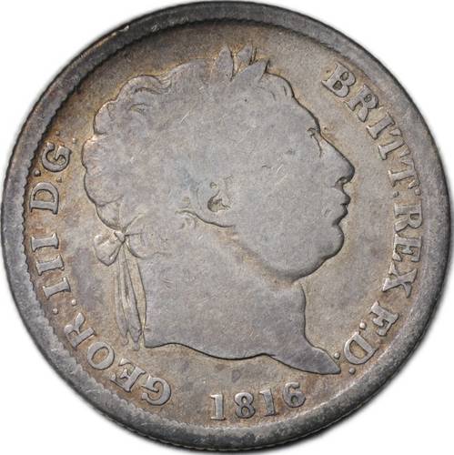 Монета 1 шиллинг 1816 Великобритания 