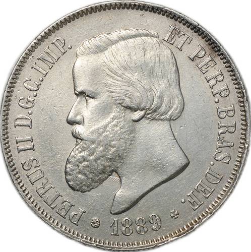 Монета 2000 рейс (реалов) 1889 Бразилия