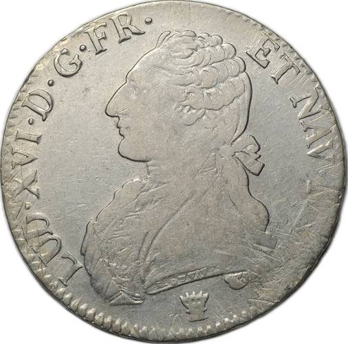 Монета 1 экю 1786 I Людовик XVI Франция