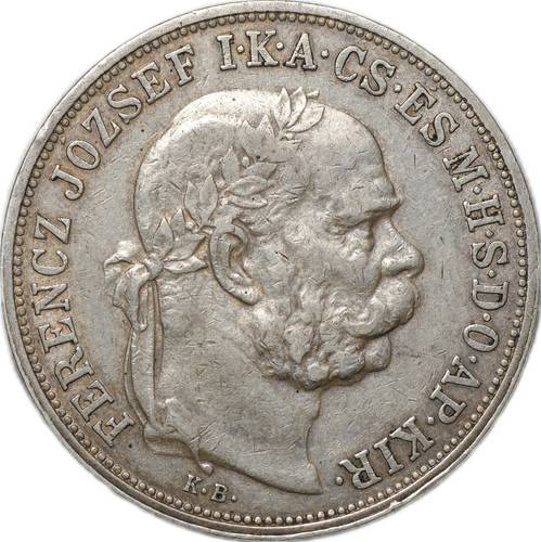 Монета 5 крон 1907 Австро-Венгрия