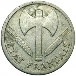 Монета 1 франк 1942 Франция