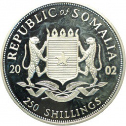 Монета 250 Шиллингов 2002 Сомали, Олимпиада