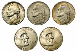 Набор 5 центов 2004-2006 США «200 дет экспедиции Льюиса и Кларка» 5 монет