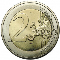 Монета 2 евро 2018 Словения 25 лет Словацкой Республике