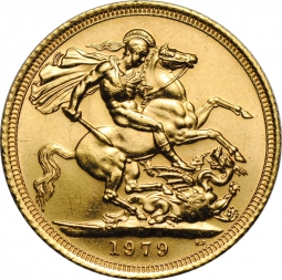 Монета 1 соверен 1979 Елизавета 2 Великобритания