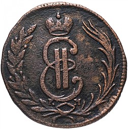 Монета 1 копейка 1773 КМ Сибирская монета
