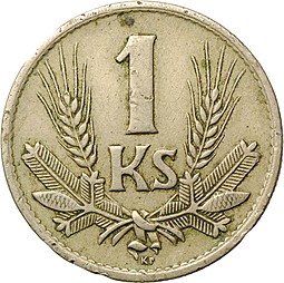 Монета 1 крона 1940 Словения