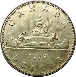 Монета 1 доллар 1976 Канада