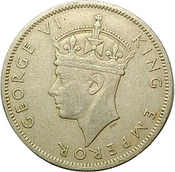 Монета 2 шиллинга 1947 Южная Родезия