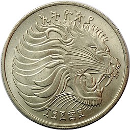 Монета 50 сантимов 2012 Эфиопия