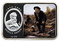 Монета 1 доллар 2011 Великие художники мира - Василий Перов Остров Ниуэ