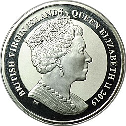 Монета 1 доллар 2019 Пегас Британские Виргинские острова