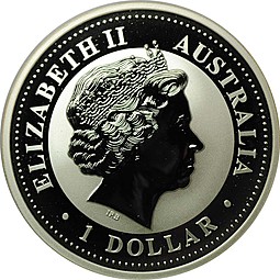 Монета 1 доллар 2003 Год Козы Лунный календарь Лунар Австралия