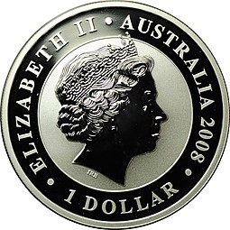 Монета 1 доллар 2008 Коалла Австралия