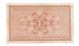Банкнота 1 марка 1916 Русская Финляндия