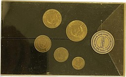 Набор монет 1, 2, 5, 10, 20, 50 центов 1992 Кипр