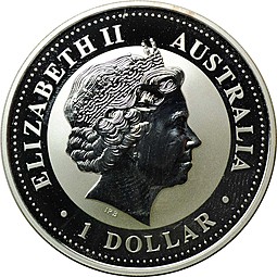 Монета 1 доллар 2002 Год лошади Лунар Австралия