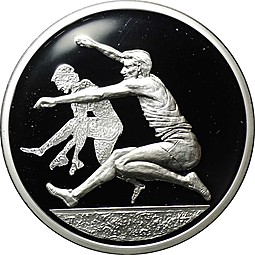 Монета 10 евро 2004 Прыжки в длину Олимпиада Афина Греция
