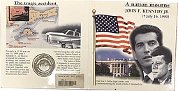 Монета 5 долларов 1999 Джон Кеннеди Младший Либерия