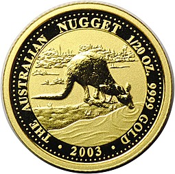 Монета 5 долларов 2003 Австралийский самородок Кенгуру Австралия