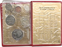 Годовой набор монет 1985 Год Быка Сингапур
