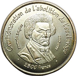 Монета 2500 франков 2007 Фредерик Дуглас Мали