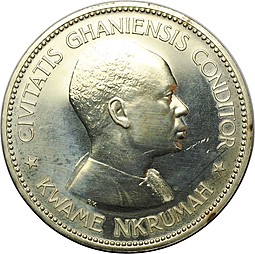 Монета 10 шиллингов 1958 Независимость Гана