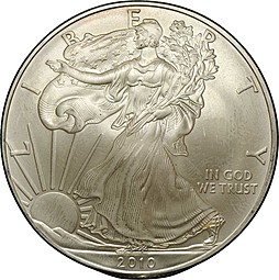 Монета 1 доллар 2010 Шагающая свобода США