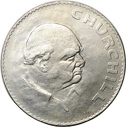 Монета 5 шиллингов 1965 Cэр Уинстон Черчилль Великобритания