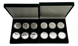 Полный комплект 3 рубля 2003-2014 Лунный календарь 12 монет