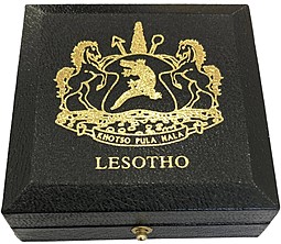 Монета 1 лоти 1985 25 лет правления Короля Мошоешо II Золото Лесото