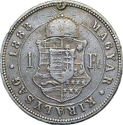 Монета 1 флорин 1883 Венгрия