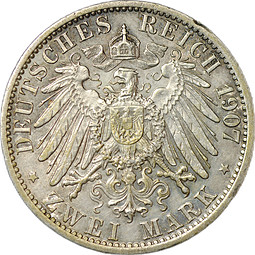 Монета 2 марки 1907 A Пруссия Германия